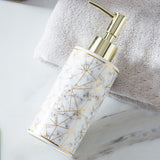 HOT SALES New Arrival 300ml Stylish Marble Ceramic Lotion Shampoo Liquid Soap Dispenser Pump Bottle Wholesale Dropshipping