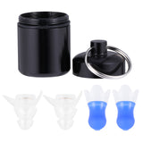 1 Set of Sound Proof Earplug Noise-proof Protective Earplug Sleeping Ear Caps Noise Prevention Earplugs (Black Filter, Blue Earp