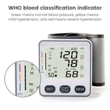 Electric Wrist Blood Pressure Monitor Medical Digital Blood Pressure Automatic Tonometer Pulse Heart Beat Rate Meter Device