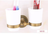 Antique Carved Bathroom Hardware Sets Solid Brass European Bathroom Accessories Set Brushed Bathroom Products (shelf/towel Rack)