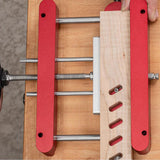 Precision Mortising Jig &amp; Loose Tenon Joinery Jig 2 in 1 Punch Locator Doweling Red 180*180*23mm