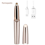 Electric Trimmer for Women Painless 360° All Round Eyebrow Trimmer Epilator Mini Razor Lady Eyebrow Hair Trimmer Rechargeable