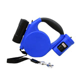 Auto Dog leash 3 In 1 Retractable 4.5m Dog Leashes with LED Flashlight Portable Bag Dispenser Pet dog Traction Rope accessories
