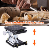 Adjustable Aluminum Router Table Lab Lifting Plate Stand Platform Workbench Woodworking Engraving Lab Lifting Stand Tools