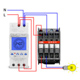Digital LCD 24 Hours Electronic Time Clock 85-265V Din Rail Hours Programmable Intelligent Analog Timer with 15 Mins Interval