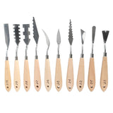 10pcs/set Stainless Steel Painting Palette Knife Oil Paint Spatula Scraper for Artist Acrylic Paintings Tools