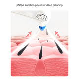 Electric Blackhead Suction Device Blackhead Remover Face Pore Cleaner 4 Replacable Sunction Cover Built-in 900mAh Recharge Cell