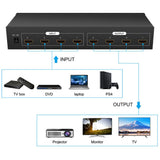4 x 4 Hdmi-compatible Matrix Switcher 4 In 4 Out Hd 4k Hdmi-compatible Matrix Switcher Splitter (US Plug)