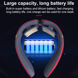 6 heads Electric Neck Massager Pulse Back Rechargeable Massager For Neck 12 Mode Heating Pain Relief  With Remote Control