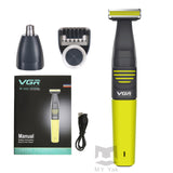2IN1 Men Intimate Haircut High Quality Beard Rasor Pubic Hair Nose Shaver Male Man Bikini Line Secret Zone Part Depilation Rasor
