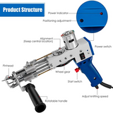 Tufting Gun 2 IN 1 Electric Carpet Tufting Gun Carpet Weaving Flocking Machines Can Do Both Cut Pile and Loop Pile Hand Gun