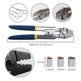 Wire Rope Crimping Tool Wire Rope Swager Crimper Fishing Crimping Aluminum Double Barrel Ferrule Crimping Loop SleeveKit
