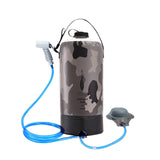 2021 10/11L  Portable Outdoor Camping Shower Bag With Foot Pump And Shower Nozzle For Beach Swim Travel Hiking