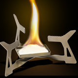 Titanium Alcohol Stove Compact Ultralight Folding Outdoor Camping Titanium Solidified Alcohol Stove Burning Furnace
