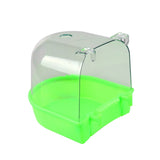 Bird Bath Box Parrot Bathing Cage Accessory for Small Birds Parakeet Canary Budgerigar Lovebirds Transparent Top