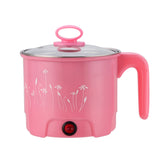 Cute 1.8L 450W Multifunction Electric Cooker Stainless Steel Steamer Hot Pot Noodles Pots Rice Cooker Steamed Eggs Pan Soup Pots