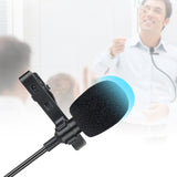Portable USB Mini Microphone 1.5m Lapel Lavalier Mic Clip-on External Buttonhole Microphones for Laptop computer Recording Chat