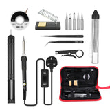14 in 1 Soldering Iron 60W Adjustable Temperature Welding Soldering Iron with ON/OFF Switch 5pcs Soldering Tips Solder Sucker