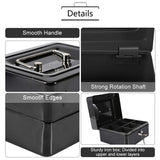 Mini Locksmith Portable Steel Petty Lockable Cash Money Coin Safe Security Box with 6 Compartments Design Household or Traveling
