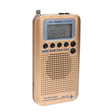 Portable Full Band Radio Aircraft Band Receiver FM/AM/SW/ CB/Air/VHF World Band with LCD Display Alarm Clock