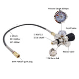 PCP Scuba Charging Valve Air Filling Station Refill Adapter 400Bar 6000Psi Gauge With M18X1.5 Or 7/8-14UNF Threads