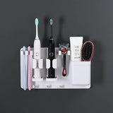 Multifunction Toothbrush Holder Shaver Hook Dustproof Sticky Suction Wall for Bathroom Organizer Storage Rack Accessories