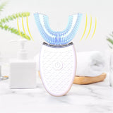 360 Degree Automatic Sonic Electric Toothbrush Silicone Ultrasonic Electronic U Type Tooth Brush USB Rechargeable Teeth Cleaner