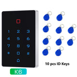 Waterproof WiFi App Backlight Touch 125khz RFID Card Access Control keypad WG 26 output Anti-disassembly Alarm