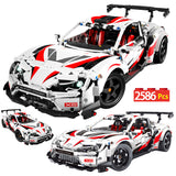 2586pcs City Technical 1:10 Drift Racing Car Building Blocks Moc Speed Supercar Vehicle Bricks Toy for Children Gifts