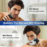 Electric Shaver Men Reciprocating Three Heads Razor Rechargeable Cordless Beard Trimmer
