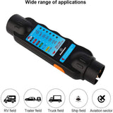 European 12v 7 Pin Car and Trailer Towing Lights Plug and Socket Cable Wiring Circuit Tester Tool Car Circuit Testing