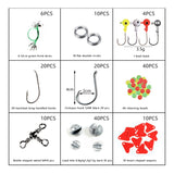 268 Pcs Carp Fishing Accessories Kit Spherical Float Lure Sea Fishing Rock Fishing Swivel Crank Hook Fishing Hook Tool