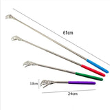 Back Massager Back Scratcher Telescopic Stainless Steel Claw Massager Back Scraper Extendable Telescoping Itch Stick Health Care