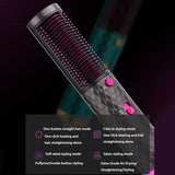 3 In1 Multifunctional Hair Comb Curler Blowing Straight Hair Comb Curling Iron Home DIY Styling Tool Temperature Control