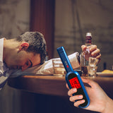 Rechargeable Breath Alcohol Tester LCD Digital Breathalyzer Blowing Alcohol Tester Hand-held Drunk Driving Detection Gauge