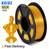 KAIGE PLA SILK Sublimation Filament 1KG 1.75MM Tolerance -/+0.02MM 3D Printer Silk Effect Refills Biodegradable Spool Material