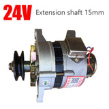 12V 24V Field Excitation Synchronous Generator Double Head Copper Generator Portable Generator Lengthening Shaft 1800W 15MM 30MM