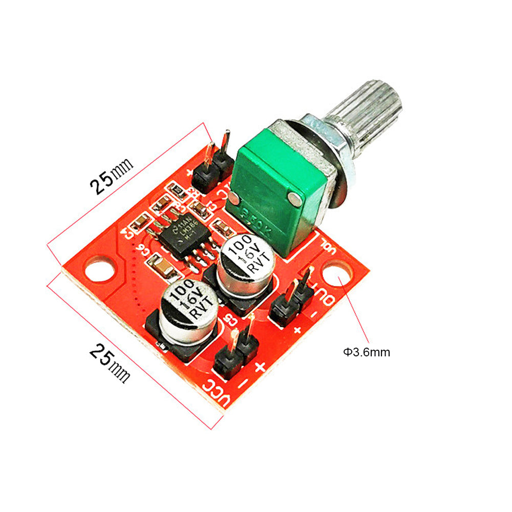 LM386 electret microphone amplifier module 20-200 times magnification ...