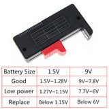 1xDigital Battery Tester Volt Checker for 9V 1.5V Button Cell Universal Rechargeable AAA AA C D Battery Testing Device Voltage