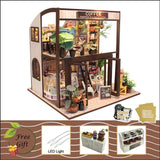 CUTEBEE DIY Dollhouse Wooden Doll Houses Miniature Dollhouse Kit Furniture  Casa Music Led Toys for Children Birthday Gift A68C