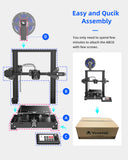 DIY 3D Printer Kit Silent Mainboard Resume Power Failure Printing Carborundum Glass Bed Large Size 3d Printer