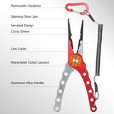Multifunctional Fishing Pliers Combo Kit with Scissor Fish Gripper Zinger Retractor Fishing Tackle Fishing goods