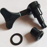 2+2 Sealed Bass Guitar Tuning Pegs Keys 2R2L Machine Head Tuners for Precision Bass and Jazz Bass, Black