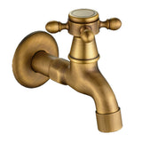 Retro Solid Brass Single Cold Faucet Mop Pool Faucet Wall Mounted Single Handle Brass Core Kitchen Sink Faucet Suitable