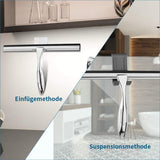 31 cm Shower Squeegee Stainless Steel Premium Window Squeegee with Wall Hanger for Shower Doors, Bathroom, Kitchen