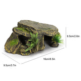 Turtle Reptile Habitat Hiding Caves Aquarium Fish Tank Amphibious Vivid Safe Shelters Basking Stone Aquarium Decor Ornaments