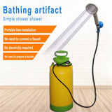 Outdoor Shower Bag Camping Shower Bag Dormitory Bedroom Bath Household Portable Self-Priming 15L Simple Water Shower