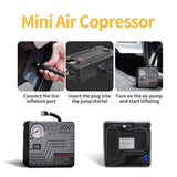 Car Jump Starter Power With Air Compressor Tire Pump 20000mah Portable Charger Car Booster  Starting Device For 3.5L/6L