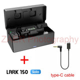 Hollyland LARK 150 SOLO 2.4Ghz Wireless Microphone Kit with Charging Box LARK150 Solo Lavalier Mic For Video Live For Smartphone