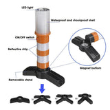 2PC LED Traffic Light Magnetic Flashlight Emergency Baton Car Warning Light Road Security Flashing Strobe Lamp With Storage Case